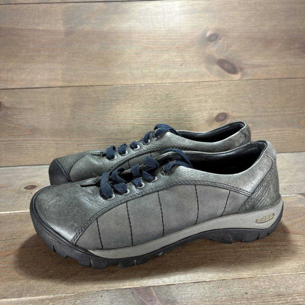Keen Presidio Womens size 8 shoes blue Leather Hiking Trail Walking sneakers
